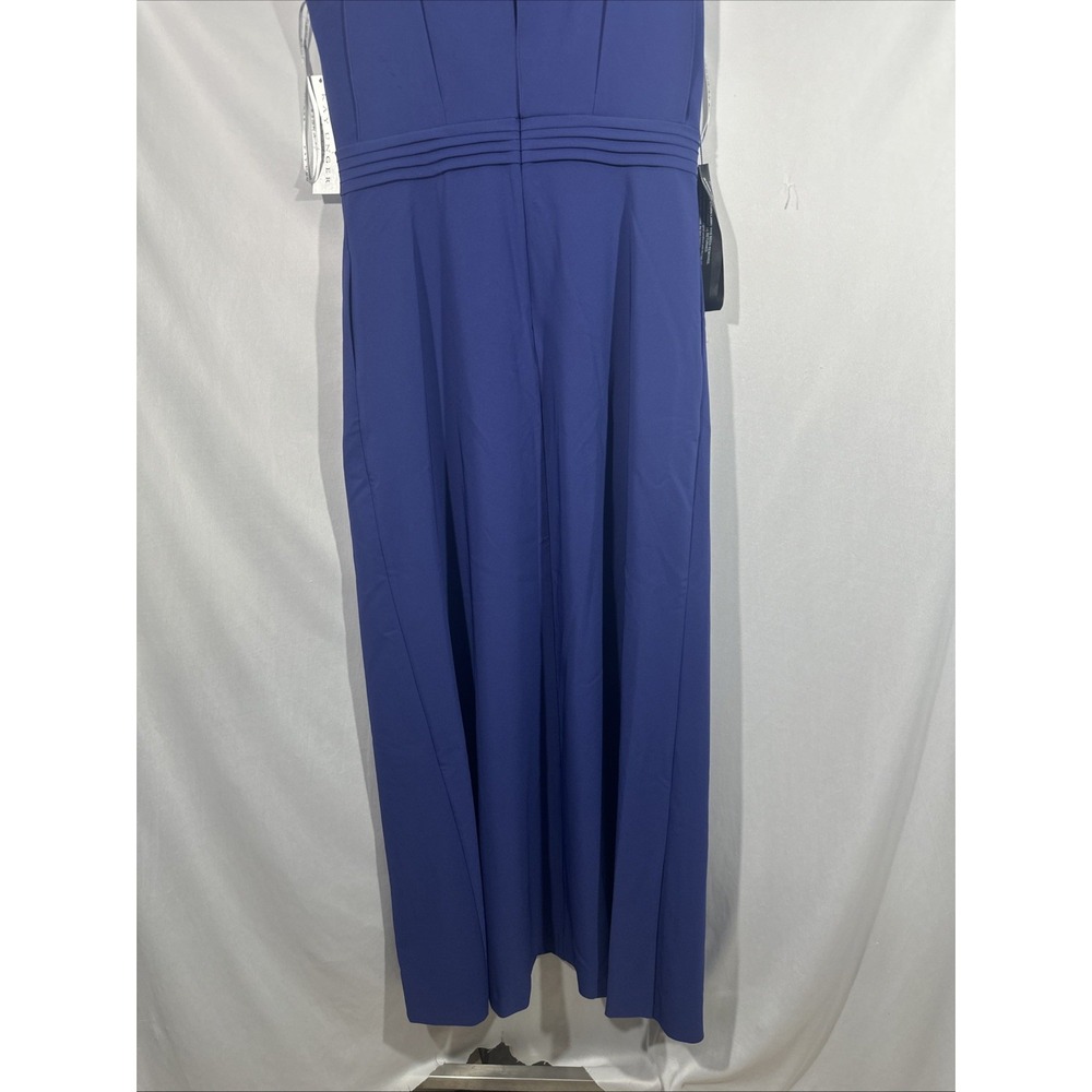 NEW $328 Kay Unger [ 12‎ ] Demi Walk Thru Jumpsuit in Cobalt Blue #J2072 - Picture 14 of 16